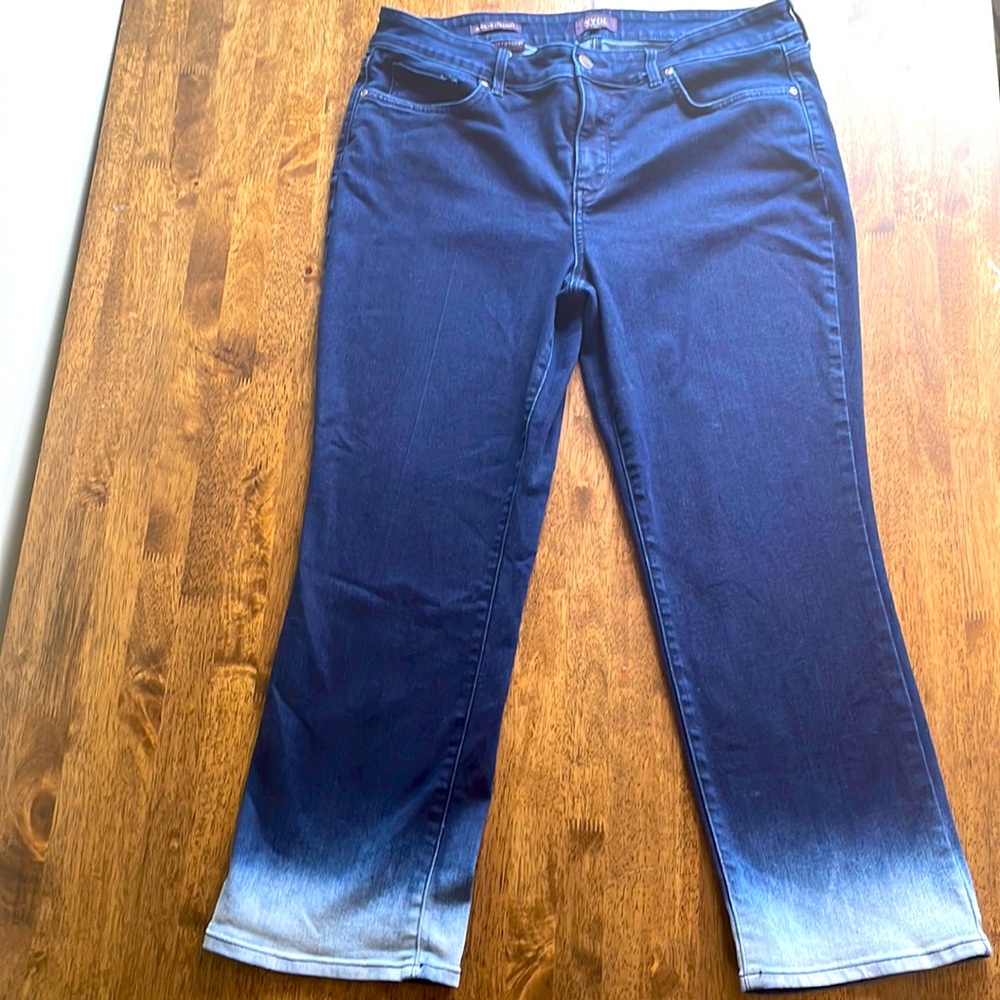 NYDJ Marilyn Straight Ombré Jeans with Luxtuck Technology 14
